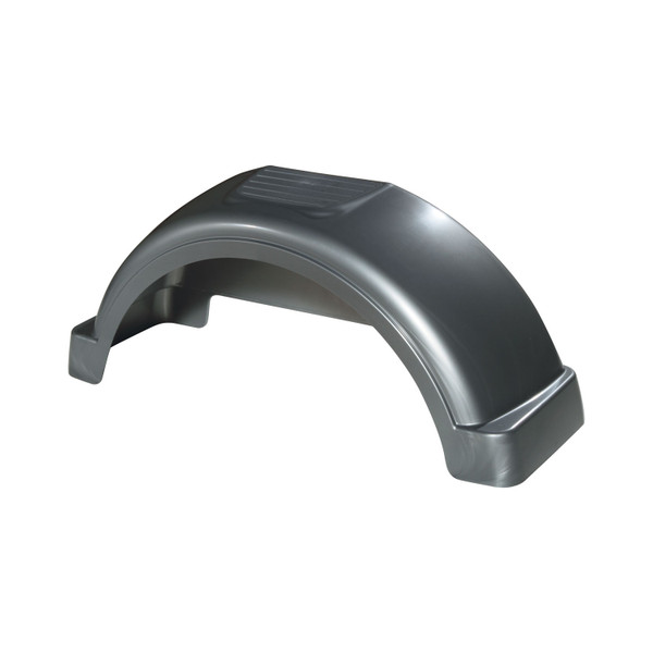 Fulton 12 in. Top & Side Step Silver Trailer Fender FL008563 - Fulton