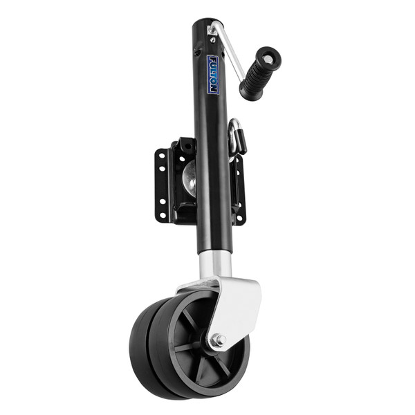 Fulton Marine Trailer Jack, 1,500 lbs. Lift Capacity, Side Wind, Bolt-On Side Mount, 12 in. Travel, Black - Fulton