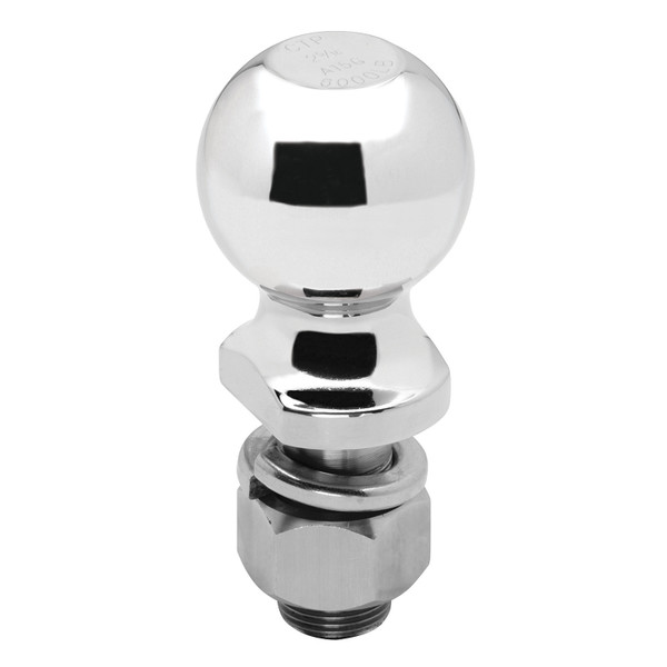 Fulton Trailer Hitch Ball, 2 in. Diameter, 6,000 lbs. Capacity, 1 in. Shank Dia, 2-1/8 in. Shank Length, Stainless Steel - Fulton