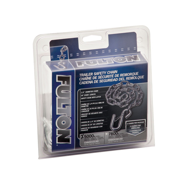 Fulton Towing Safety Chain, 5,000 lbs. Capacity, 24 in. Length FLCHA0010140