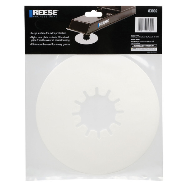 Reese Fifth Wheel 10 in. Round Lube Plate, 3/16 in. Thick