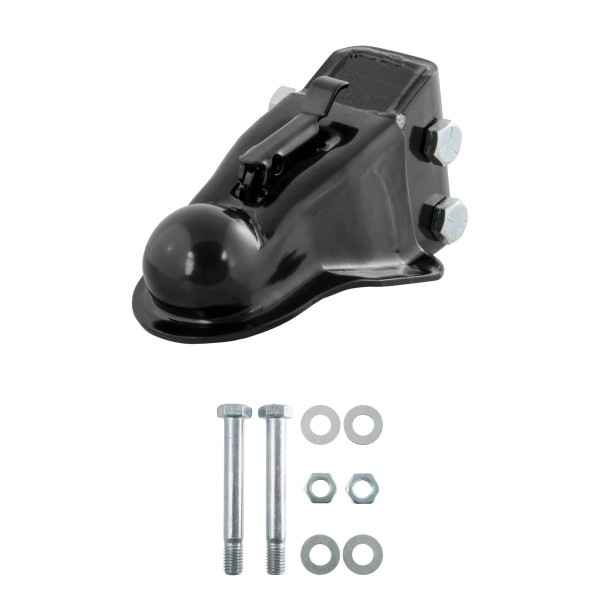 CURT 14,000 lbs 2-5/16" Channel-Mount Coupler with Easy-Lock Black Trailer Hitch Coupler - CURT