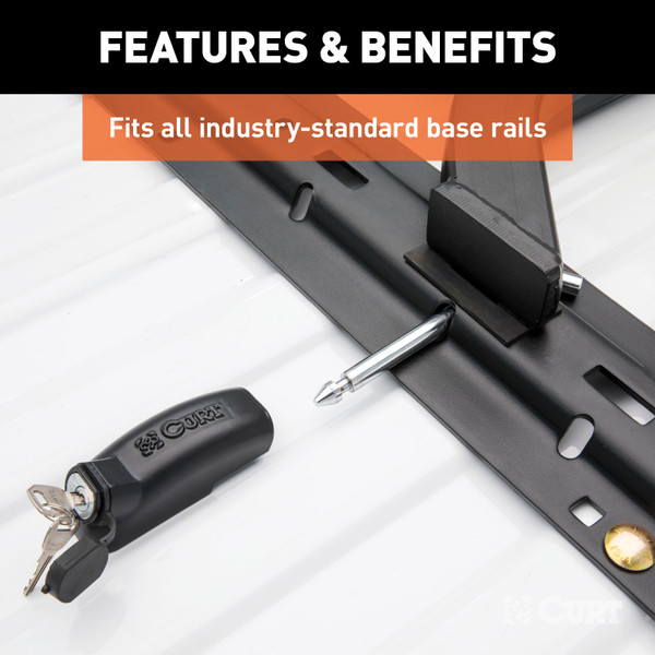 CURT 5th Wheel Hitch Lock (1/2" Diameter Pin) Trailer Hitch Lock