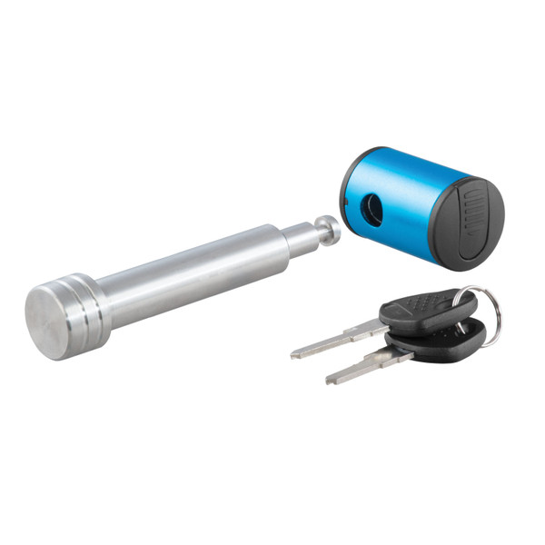 CURT 5/8" Hitch Lock (2" Receiver, Right-Angle, Stainless) Trailer Hitch Lock - CURT
