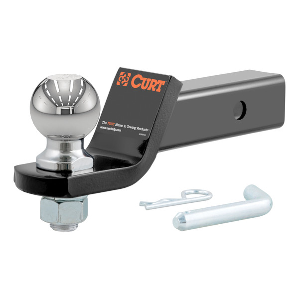 CURT Loaded Ball Mount with 2-5/16" Ball (2" Shank, 7,500 lbss., 2" Drop) Trailer Hitch Ball Mount - CURT