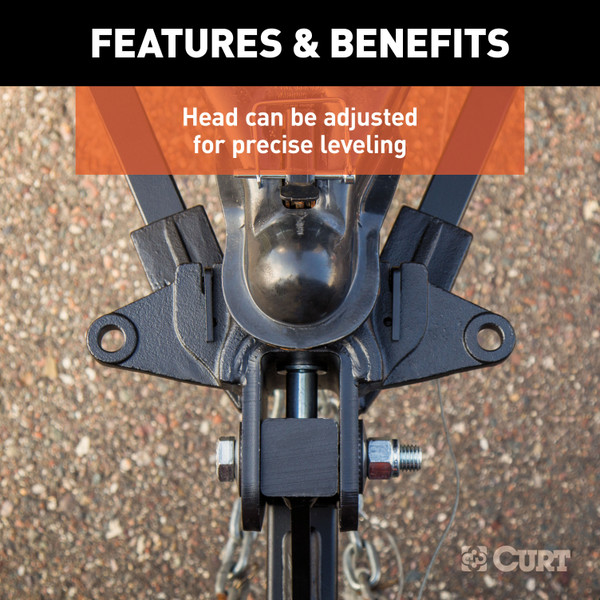 CURT (8K - 10K lbs., 28-3/8" Bars) Short Trunnion Bar Weight Distribution Hitch