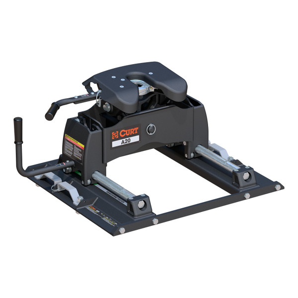 CURT 20K, A20 Sliding 5th Wheel Hitch, Select Ford F250, F350, F450, 6.75' Bed Puck System  - CURT