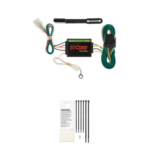 CURT Custom 4-Flat, Select Chevrolet and Suzuki Vehicles, OEM Tow Package Required Trailer Connector Kit - CURT