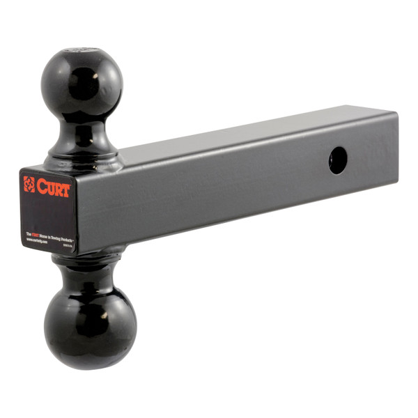CURT Multi-Ball Mount (2" Solid Shank, 2" & 2-5/16" Black Balls) Trailer Hitch Ball Mount - CURT