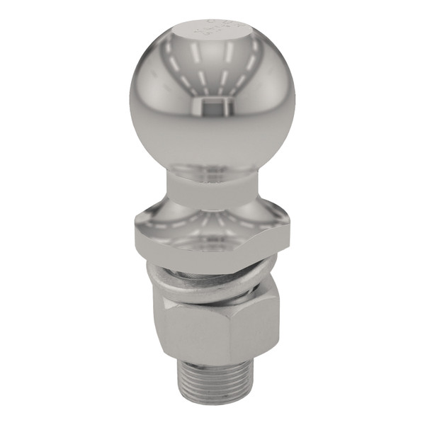 CURT 2" Trailer Ball (1" x 2-1/8" Shank, 6,000 lbs., Stainless) Trailer Hitch Ball - CURT