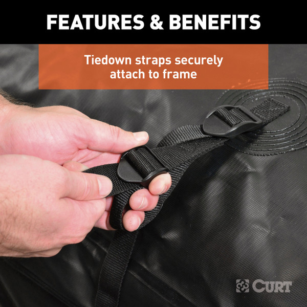 CURT 56" x 18" x 21" Weather-Resistant Vinyl Cargo Bag Roof Rack