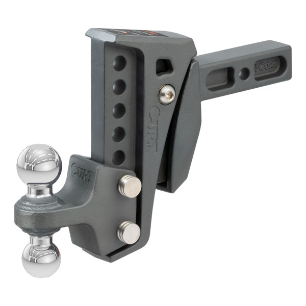 CURT Rebellion XD Adjustable Cushion Hitch (2" Shank, 2", 2-5/16" Balls, 15K) Trailer Hitch Ball Mount - CURT