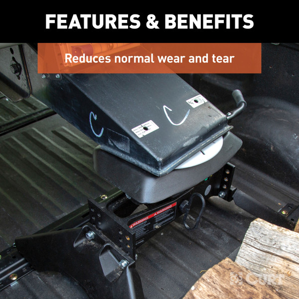 CURT 12" 5th Wheel Lube Plate Fifth Wheel Trailer Hitch Lube Plate