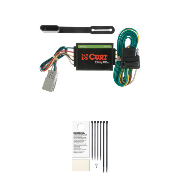 CURT Custom 4-Flat, Select Honda and Acura Vehicles, OEM Tow Package Required Trailer Connector Kit - CURT
