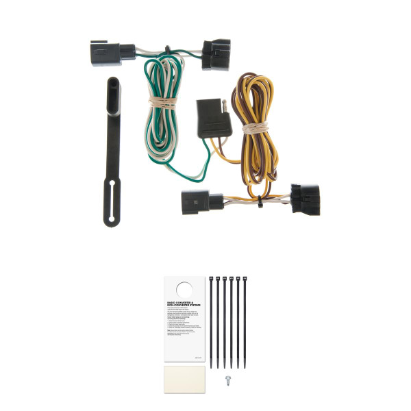 CURT Custom Wiring, 4-Way Flat Output, Select Dodge Ram 1500, 2500, 3500, Dakota Trailer Connector Kit - CURT
