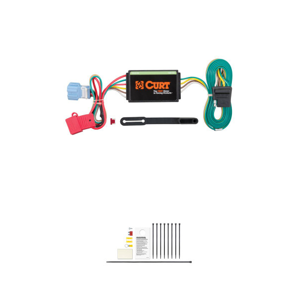 CURT Custom 4-Flat, Select Honda Accord Crosstour, Acura RDX, Tow Package Required Trailer Connector Kit - CURT