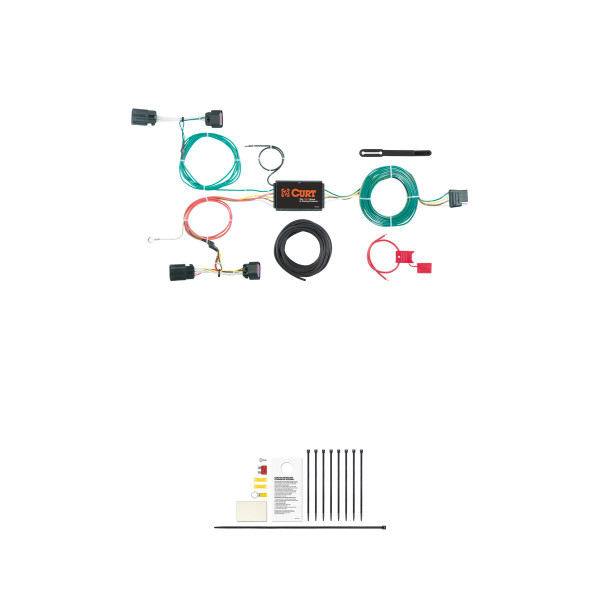 CURT Custom Wiring Harness, 4-Way Flat Output, Select Ram ProMaster City Trailer Connector Kit - CURT