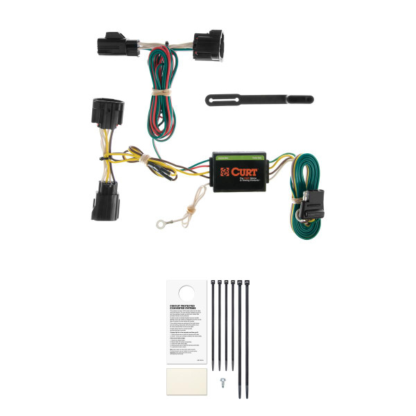 CURT Custom Wiring, 4-Way Flat, Select Jeep Commander, Except Rocky Mountain Edition Trailer Connector Kit - CURT