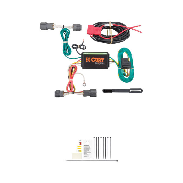 CURT Custom Wiring Harness, 4-Way Flat Output, Select Kia Rondo, Soul Trailer Connector Kit - CURT