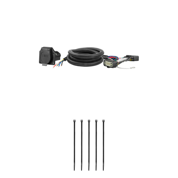 CURT Custom Wiring, 7-Way RV Blade Output, Select Ford Explorer, Police Interceptor Trailer Connector Kit - CURT