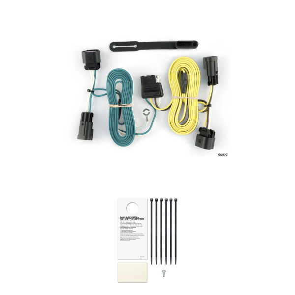 CURT Custom Wiring, 4-Way Flat, Select Buick Enclave, Chevrolet Malibu, Traverse Trailer Connector Kit - CURT