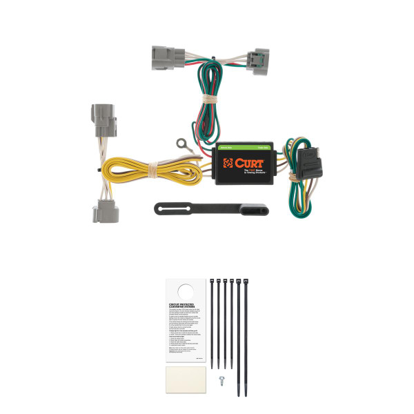 CURT Custom Wiring Harness, 4-Way Flat Output, Select Toyota Tacoma, T100, Hilux Trailer Connector Kit - CURT