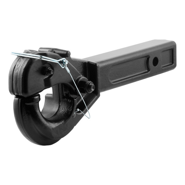 CURT Receiver-Mount Pintle Hook (2" Shank, 10,000 lbs., 2-1/2" Lunette Rings) Trailer Hitch Pintle Hook Mount - CURT