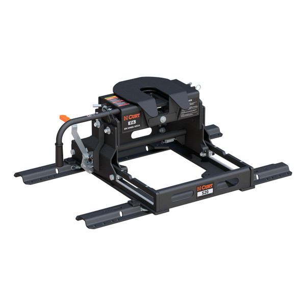 CURT 16K, E16 Sliding 5th Wheel Hitch with Rails, 16,000 lbs. - CURT