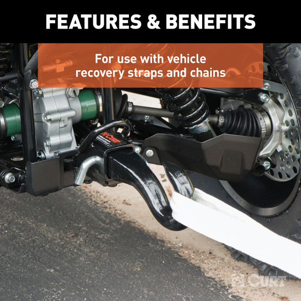 CURT Forged Tow Hook Mount (2" Shank) Tow Hook