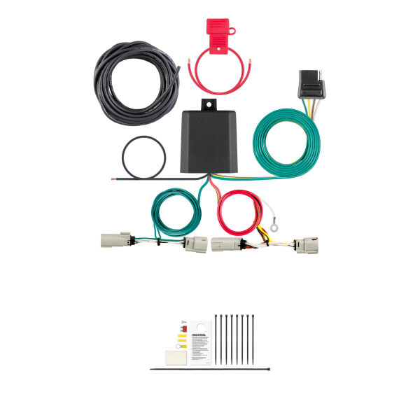 CURT Custom Wiring Harness, 4-Way Flat Output, Select Ford Bronco Trailer Connector Kit - CURT