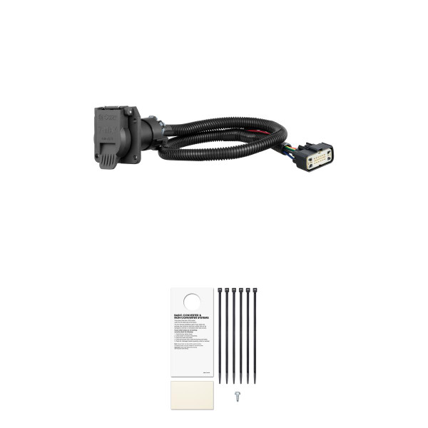 CURT Custom 7-Way RV Blade, Select Traverse, Enclave, OEM Tow Package Required Trailer Connector Kit - CURT