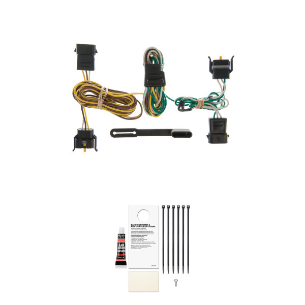 CURT Custom Wiring Harness, 4-Way Flat Output, Select Ford, Lincoln, Mercury Vehicles Trailer Connector Kit - CURT