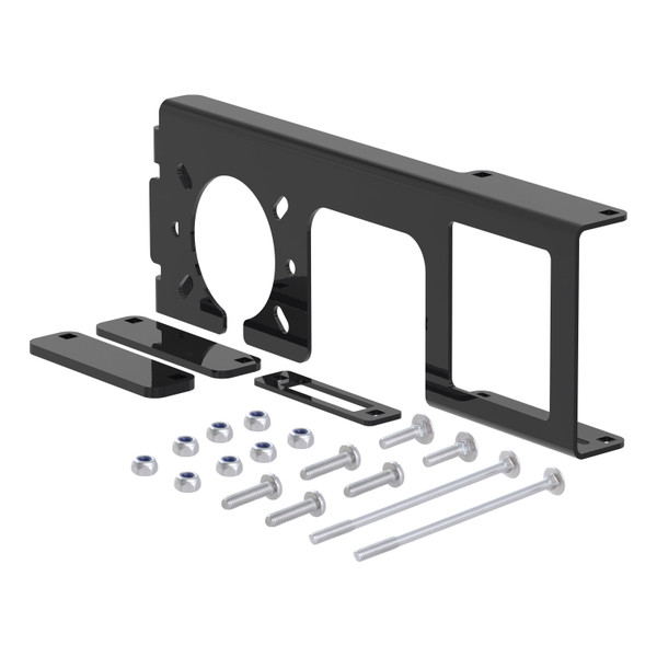 CURT Easy-Mount Wiring Bracket for 4 or 5-Flat & 6 or 7-Round (2" Receiver) Trailer Wire Connector Mounting Bracket - CURT