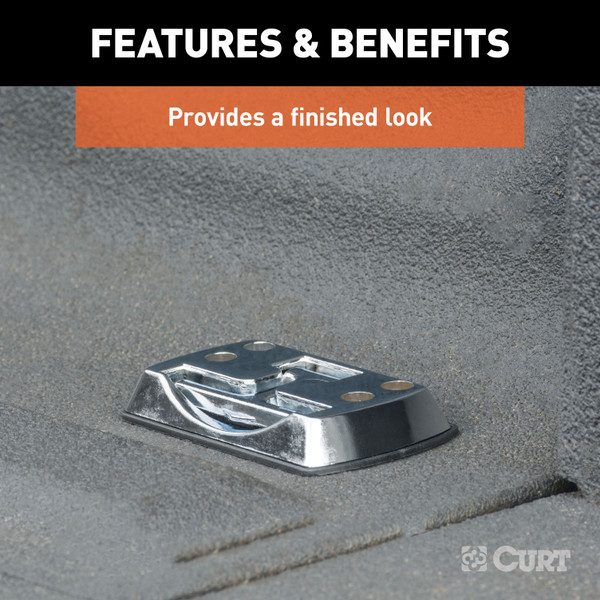 CURT Fold-Away Rope Hook (1,200 lbs.) Tie Down Anchor