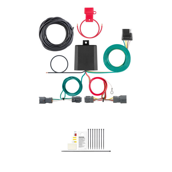 CURT Custom Wiring Harness, 4-Way Flat Output, Select Kia Sorento Trailer Connector Kit - CURT