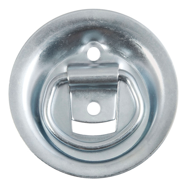 CURT 1-1/8" x 1-5/8" Recessed Tie-Down Ring (1,000 lbs, Clear Zinc) Tie Down Anchor - CURT