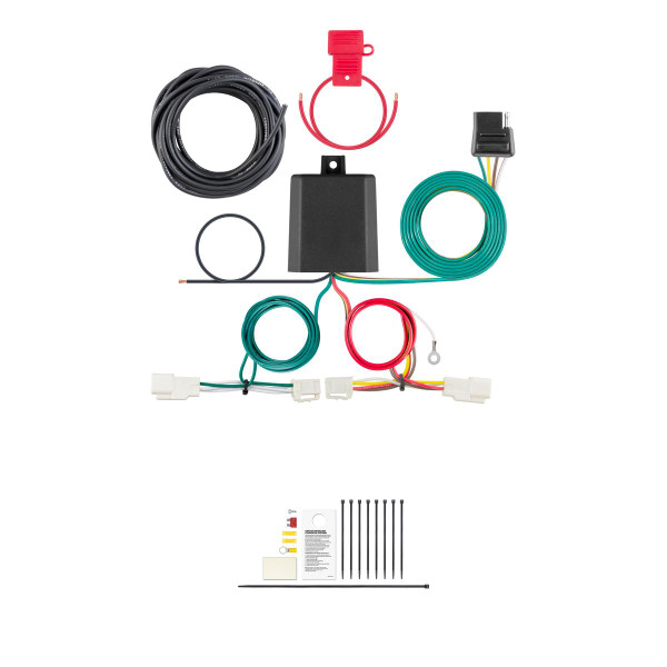 CURT Custom Wiring Harness, 4-Way Flat Output, Select Toyota Avalon, RAV4 Trailer Connector Kit - CURT