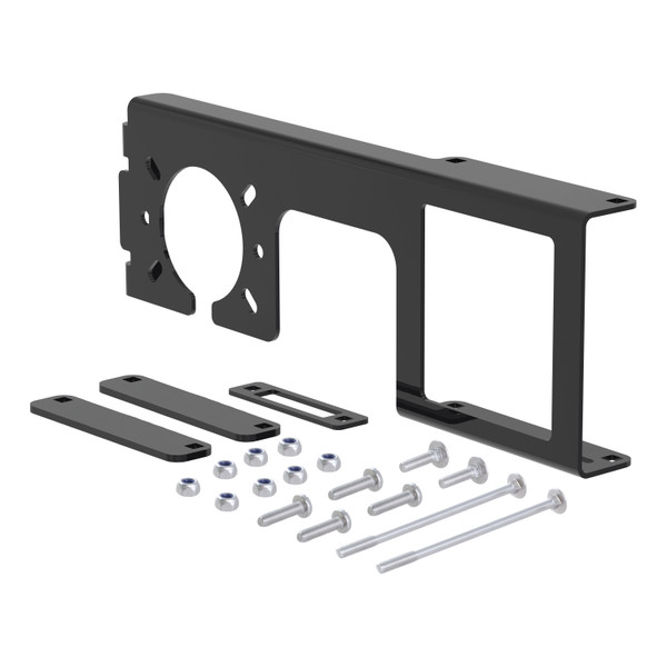 CURT Easy-Mount Wiring Bracket for 4 or 5-Flat & 6 or 7-Round (2-1/2" Receiver) Trailer Wire Connector Mounting Bracket - CURT