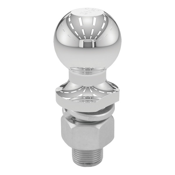 CURT 2" Trailer Ball (1" x 2-1/8" Shank, 7,500 lbs., Chrome, Packaged) Trailer Hitch Ball - CURT