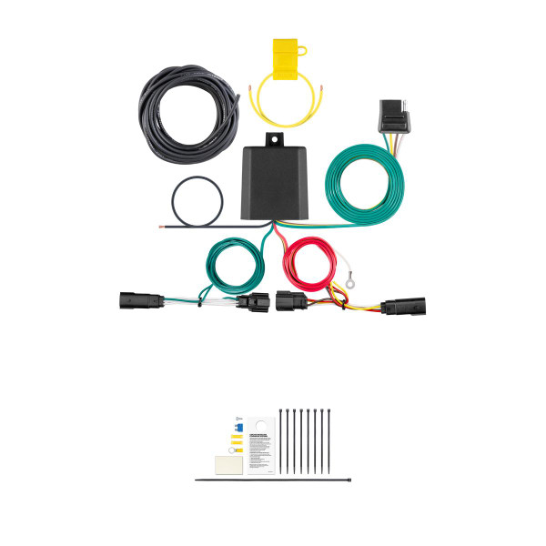 CURT Custom Wiring Harness, 4-Way Flat Output, Select Ford Edge Titanium Trailer Connector Kit - CURT