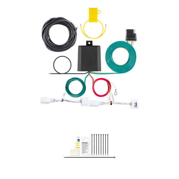 CURT Custom Wiring Harness, 4-Way Flat Output, Select Mazda CX-30 Trailer Connector Kit - CURT