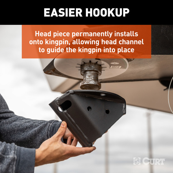 CURT CrossWing 20K 5th Wheel Hitch with Bed Protectors for 2-5/16" Gooseneck