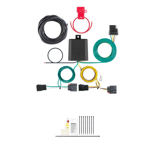 CURT Custom Wiring, 4-Flat, Select Town and Country, Durango, Grand Caravan, Patriot Trailer Connector Kit - CURT