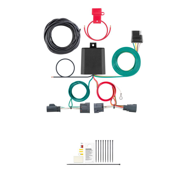 CURT Custom Wiring Harness, 4-Way Flat Output, Select Dodge Nitro, Jeep Liberty Trailer Connector Kit - CURT