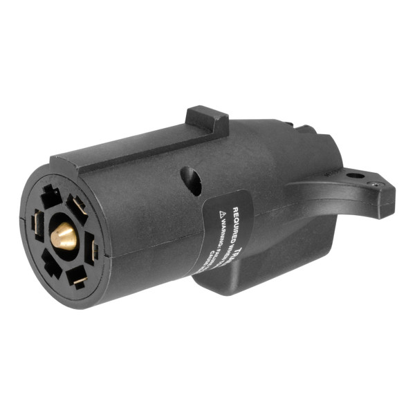 CURT LED Electrical Adapter (7-Way RV Blade Vehicle to 4 or 5-Way Flat Trailer) Trailer Wiring Adapter Connector - CURT