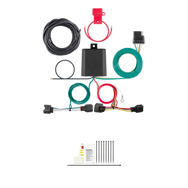 CURT Custom Wiring Harness, 4-Way Flat Output, Select Nissan Rogue Sport Trailer Connector Kit - CURT
