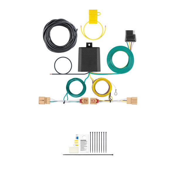 CURT Custom Wiring Harness, 4-Way Flat Output, Select Volkswagen Tiguan Trailer Connector Kit - CURT