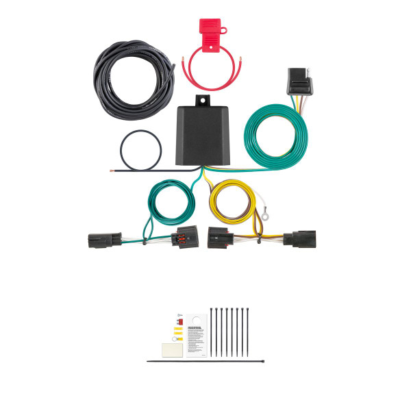 CURT Custom Wiring, 4-Way Flat, Select Chrysler Town and Country, Dodge Grand Caravan Trailer Connector Kit - CURT