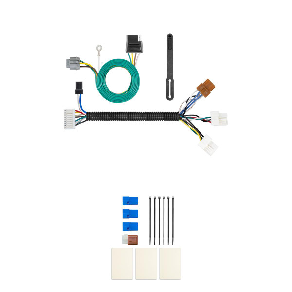 CURT Custom 4-Flat, Select Pathfinder, JX35, QX60, OEM Tow Package Required Trailer Connector Kit - CURT