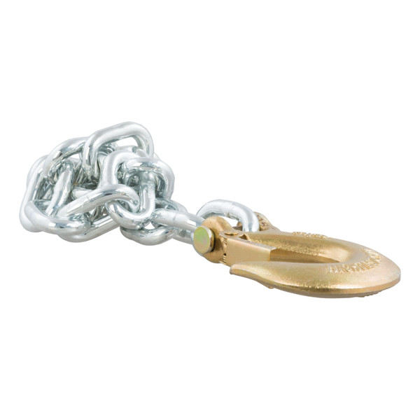 CURT 35" Safety Chain with 1 Clevis Hook (16,200 lbs, Yellow Zinc) Trailer Hitch - CURT